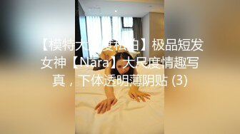 【模特大尺度私拍】极品短发女神【Nara】大尺度情趣写真，下体透明薄阴贴 (3)